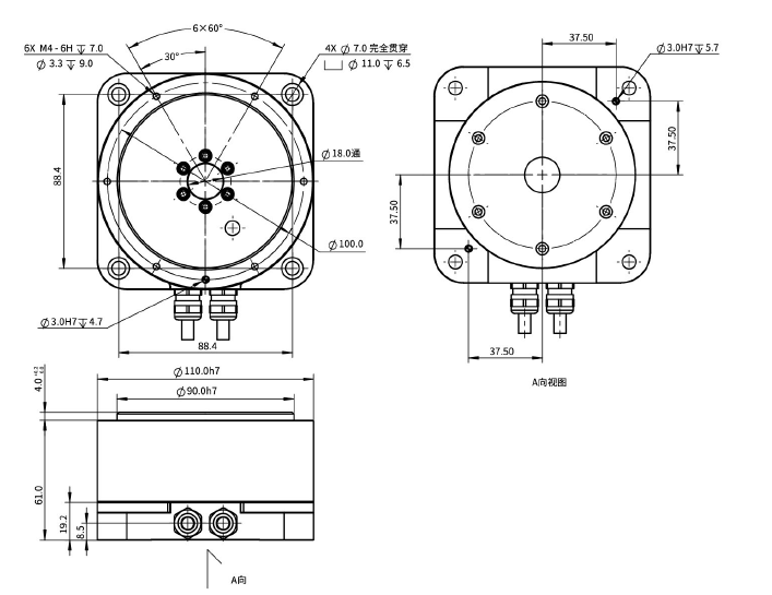 EDDR110-H65-MI外轉(zhuǎn)子力矩電機