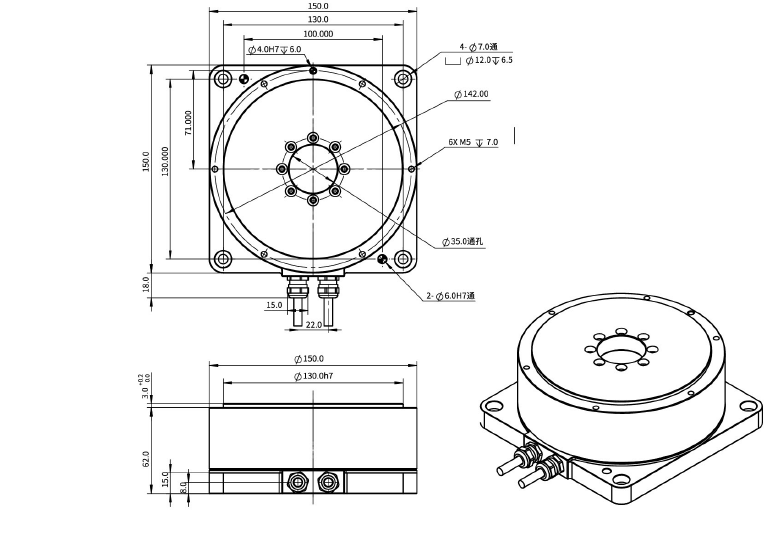 EDDR150-H65-MI 外轉(zhuǎn)子力矩電機(jī)