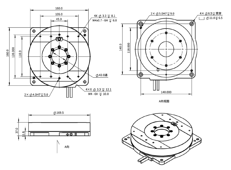 EDDR170-H37-MI外轉(zhuǎn)子力矩電機(jī)