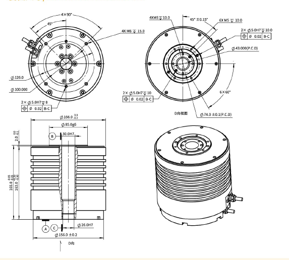 IDDR166-H165-M|內轉子力矩電機